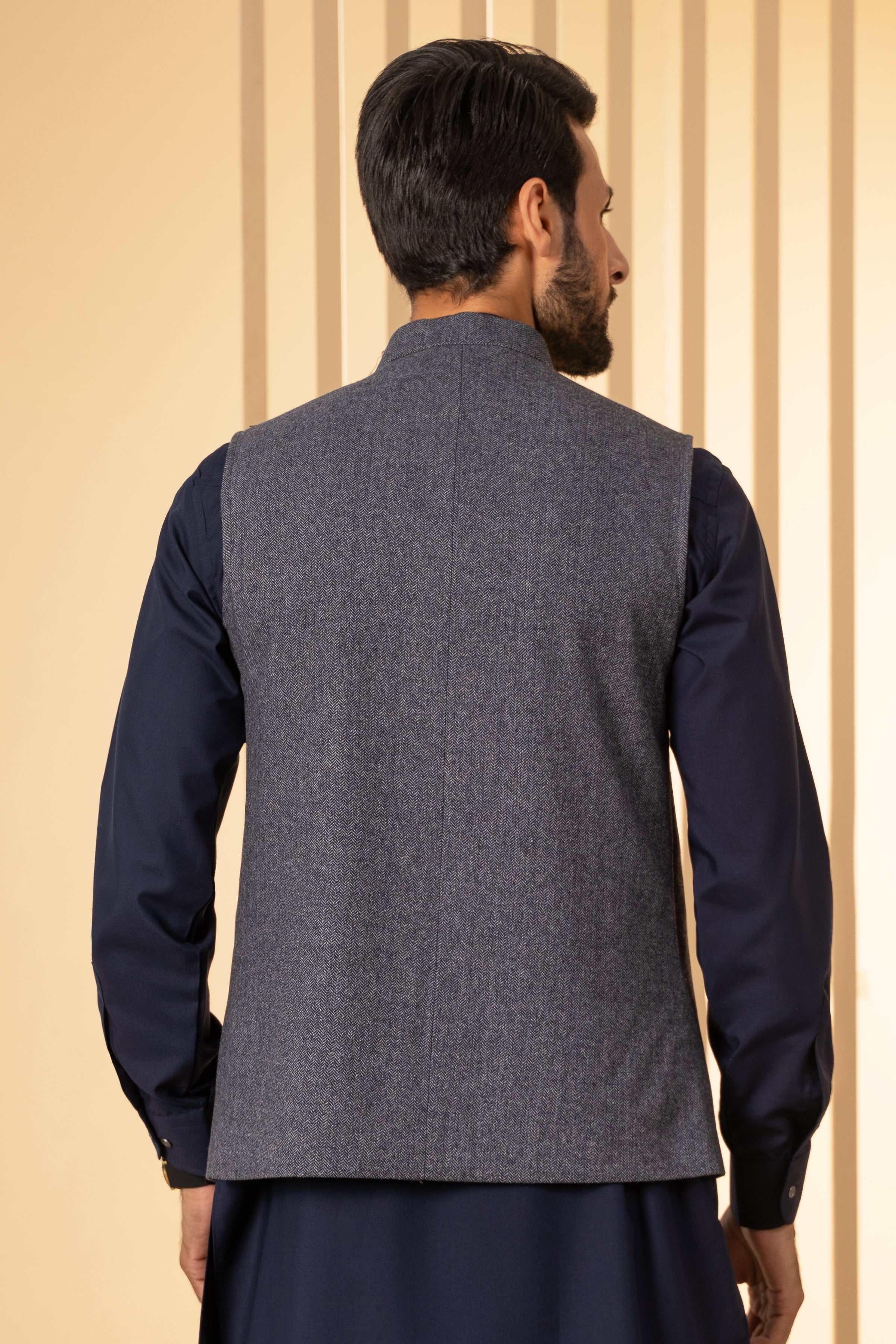 WAISTCOAT HARRING BONE GREY - Image 3