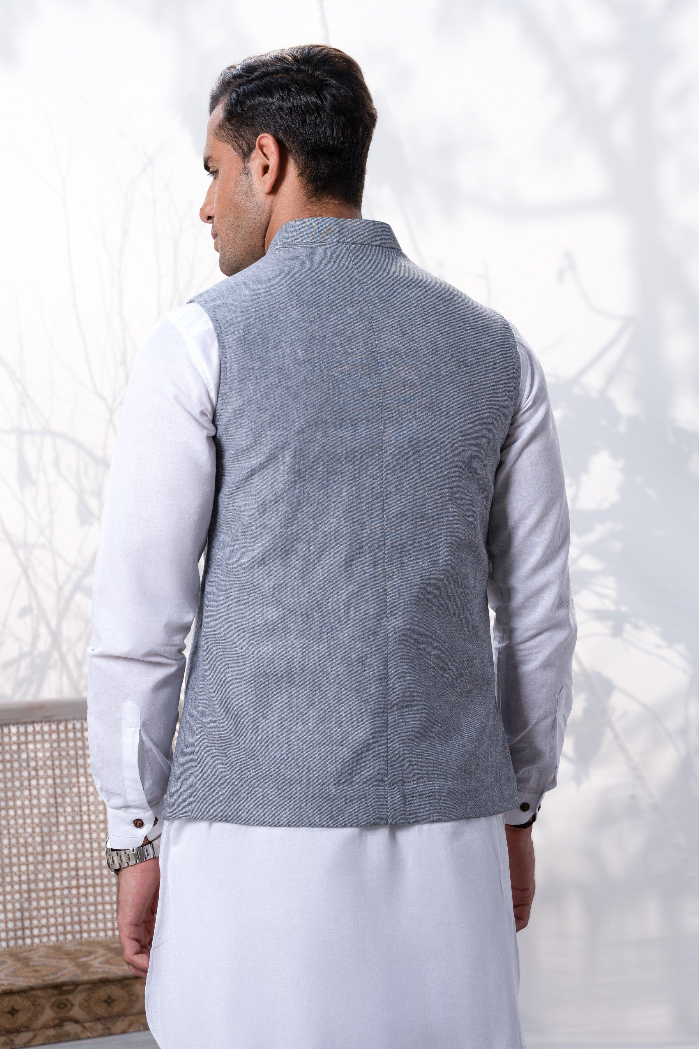 WAISTCOAT LIGHT GREY - Image 3