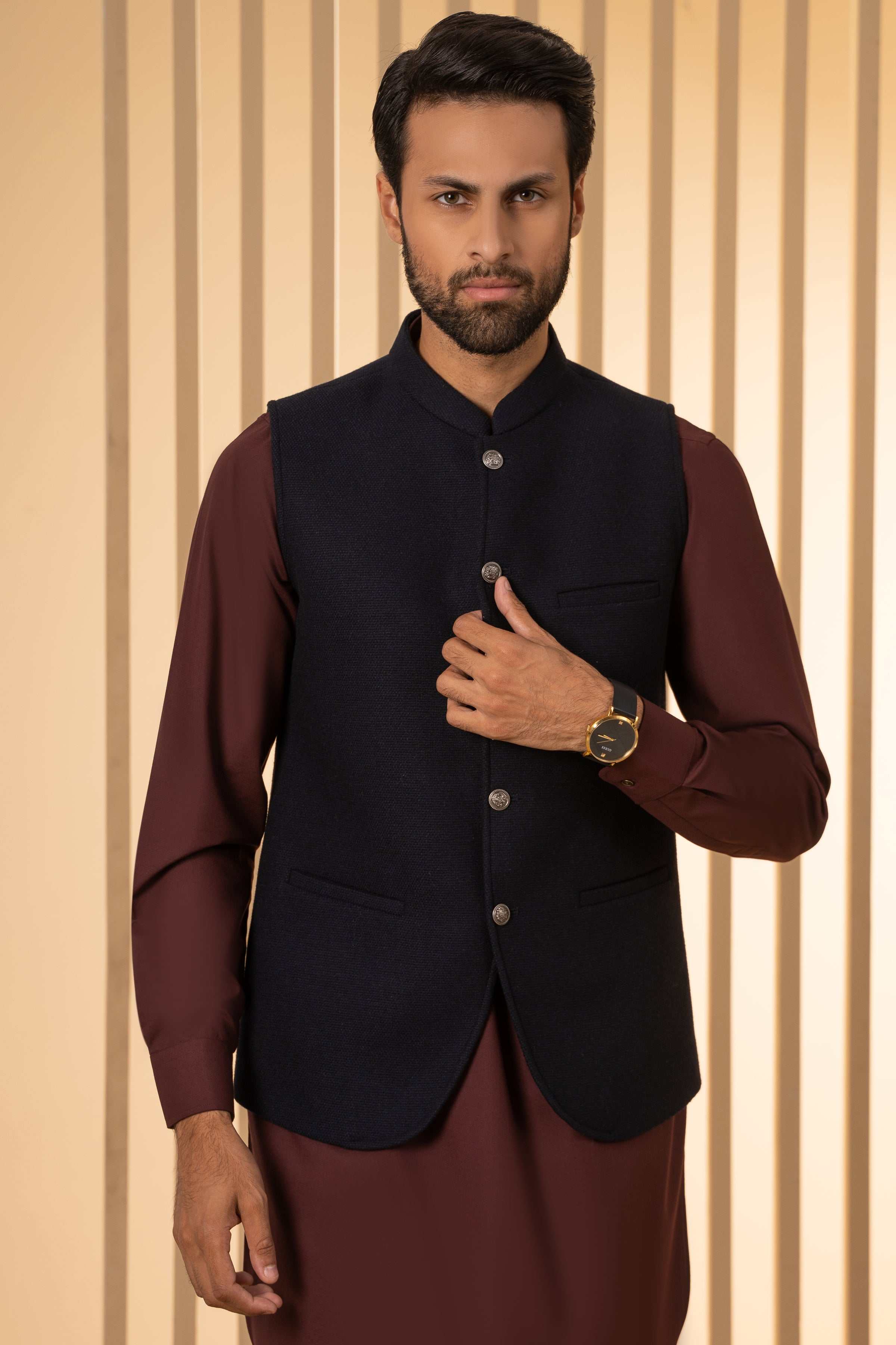 WAISTCOAT NAVY BLACK - Image 4