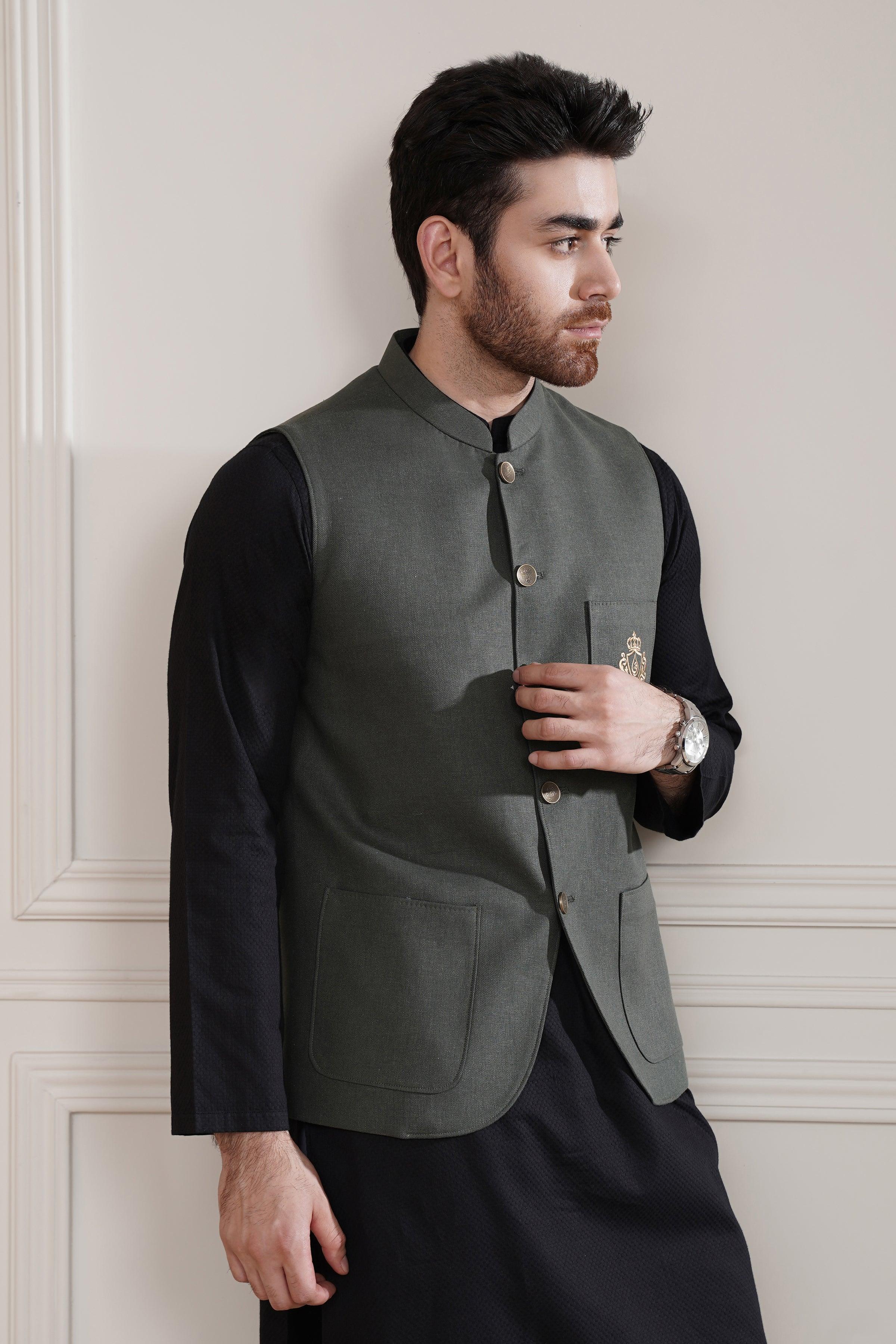 WAISTCOAT OLIVE - Image 2