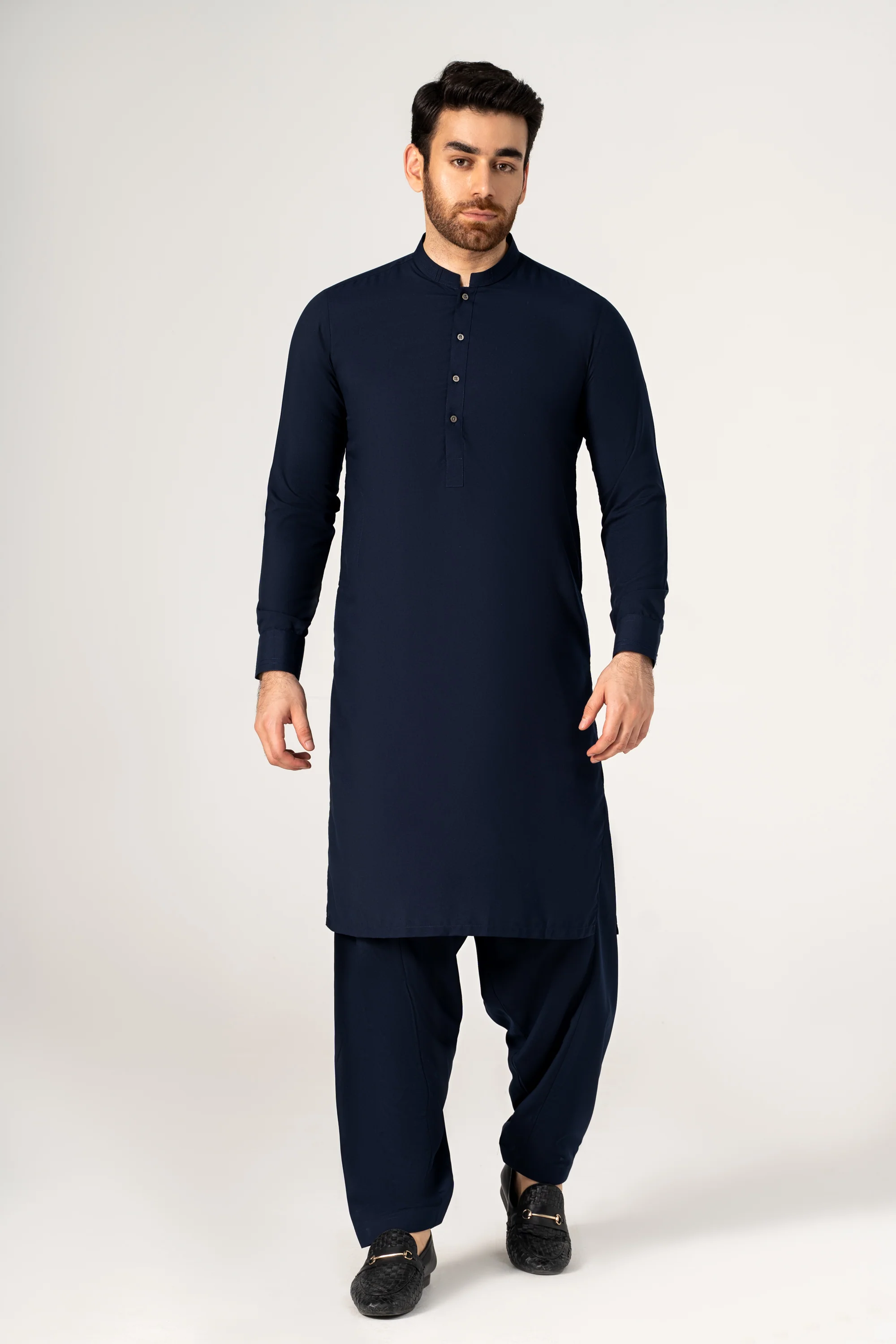 WASH AND WEAR KAMEEZ SHALWAR NAVY