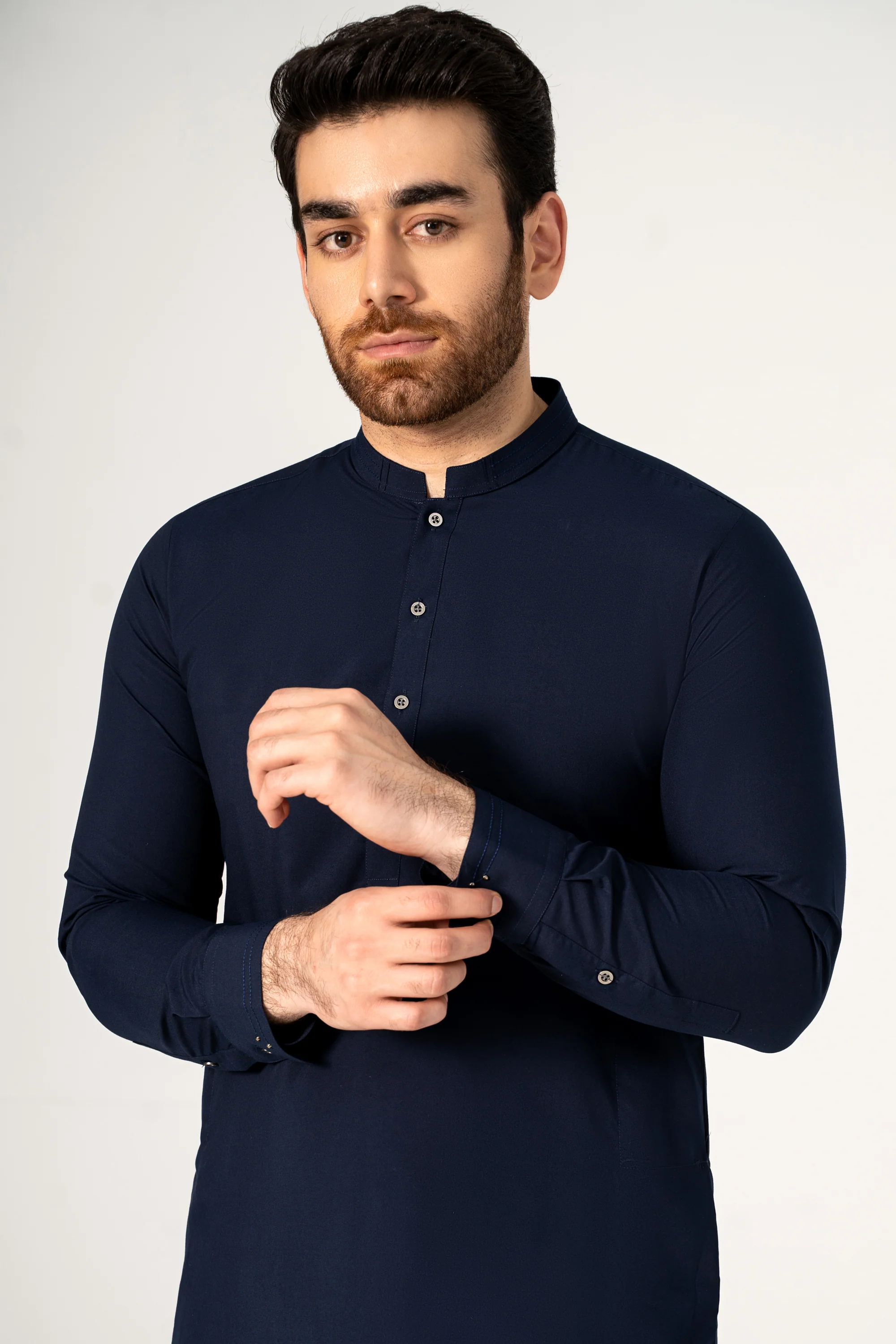 WASH AND WEAR KAMEEZ SHALWAR NAVY - Image 2