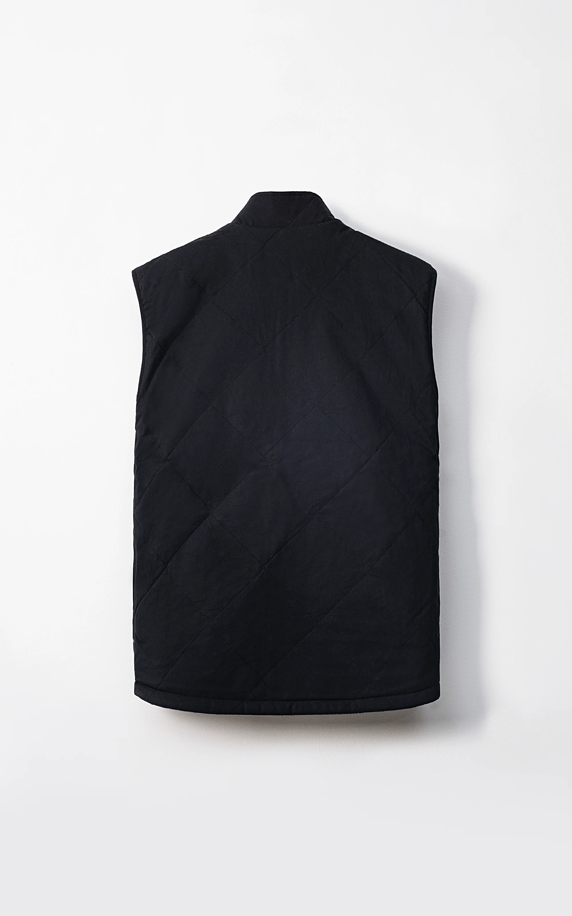 WOOL QUILTED SLEEVELESS REVERSIBLE JACKET CHARCOAL GREY - Image 4