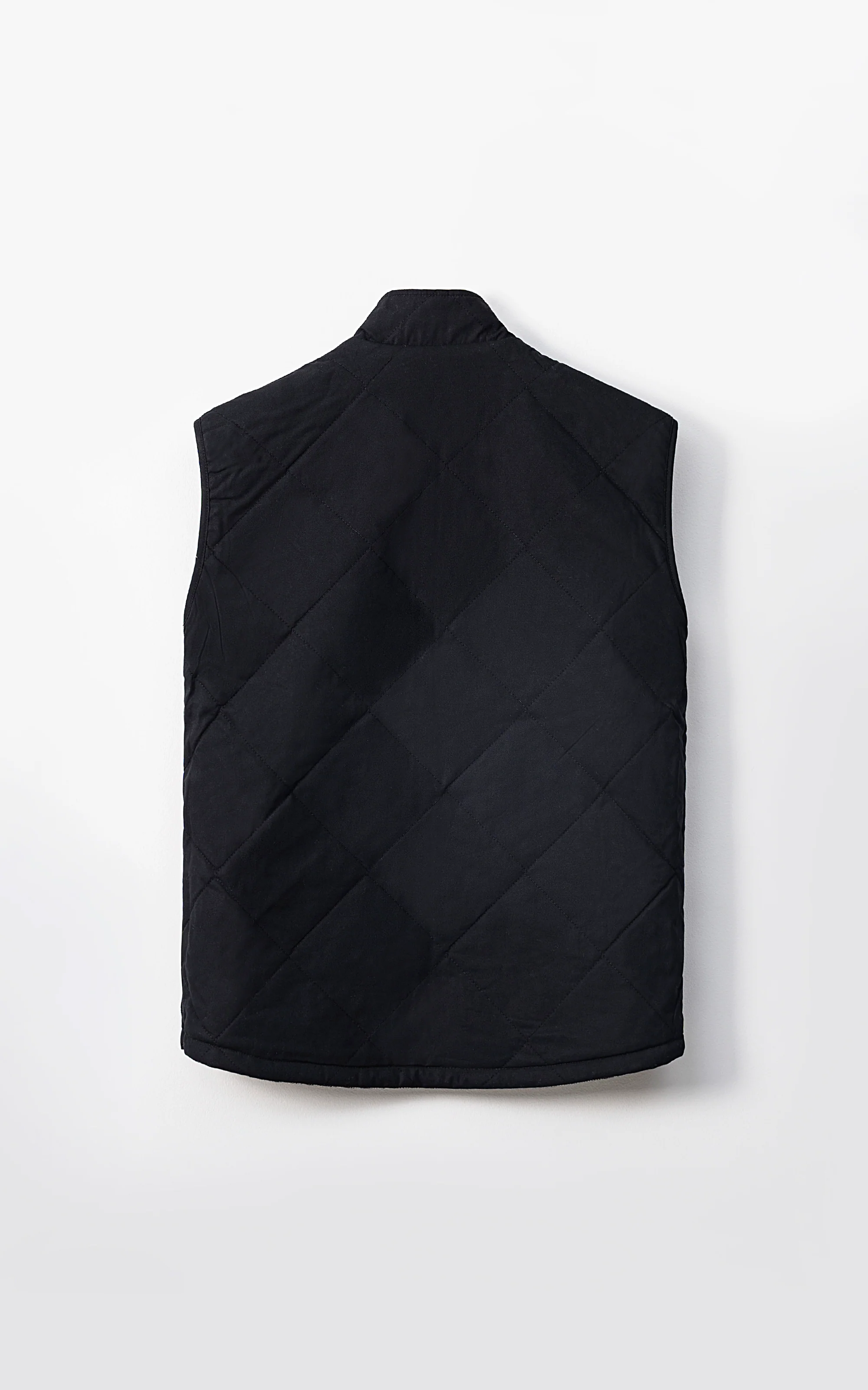 WOOL QUILTED SLEEVELESS REVERSIBLE JACKET DARK GREY - Image 5