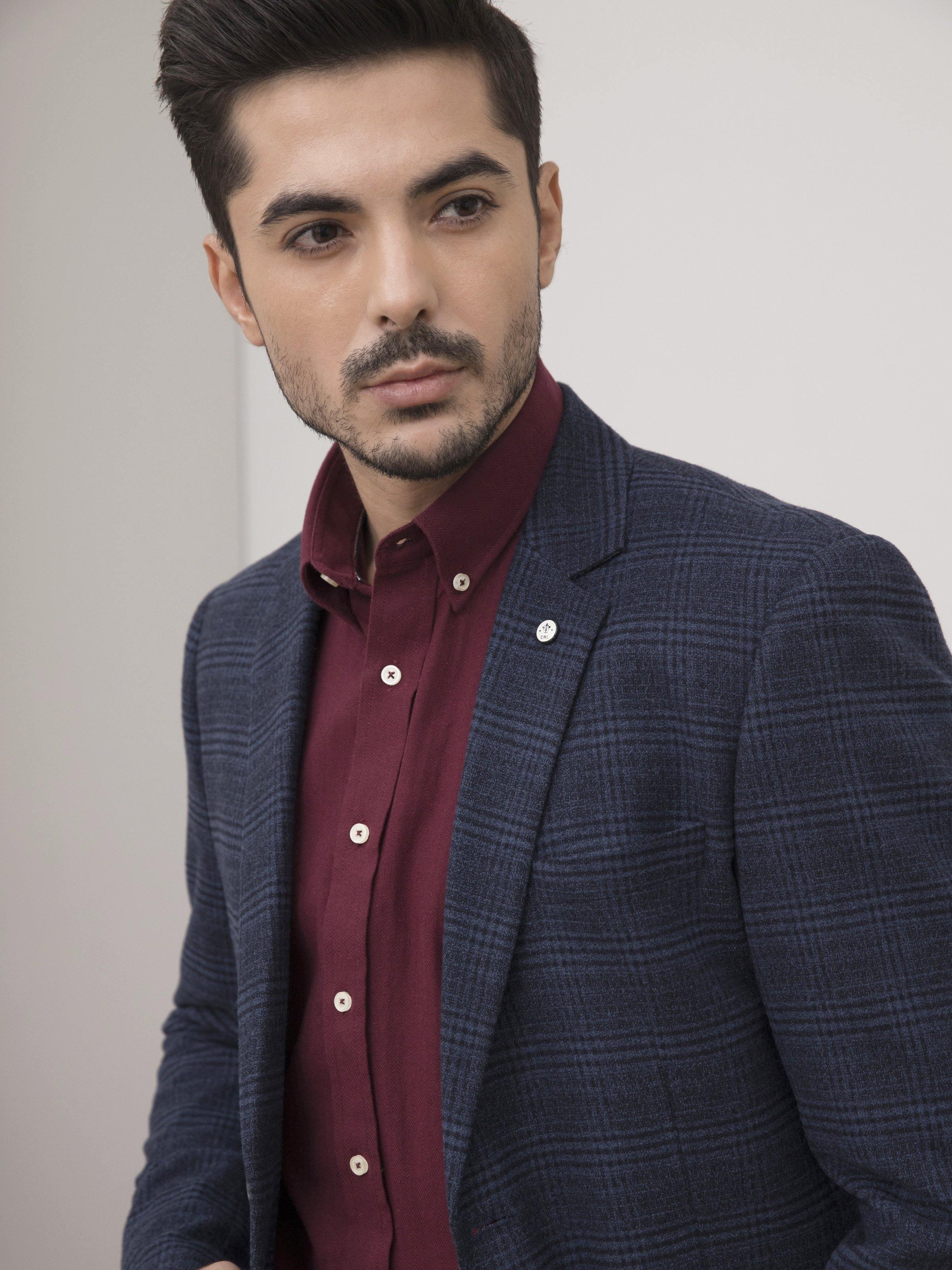 WOOLEN COAT 2 BUTTON SLIM FIT NAVY BLUE - Image 4