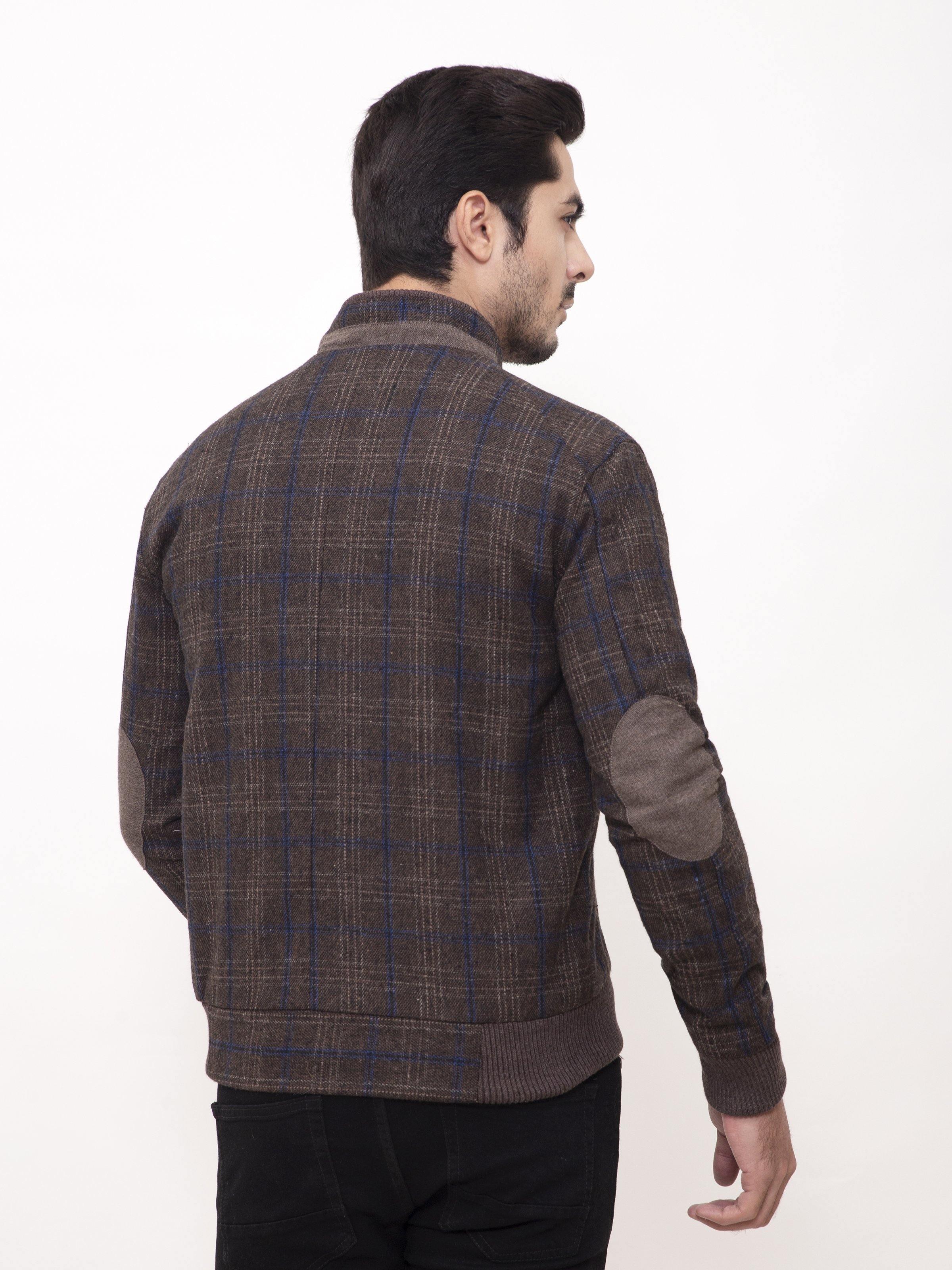 WOOLEN JACKET FULL SLEEVE BROWN BLACK - Image 5