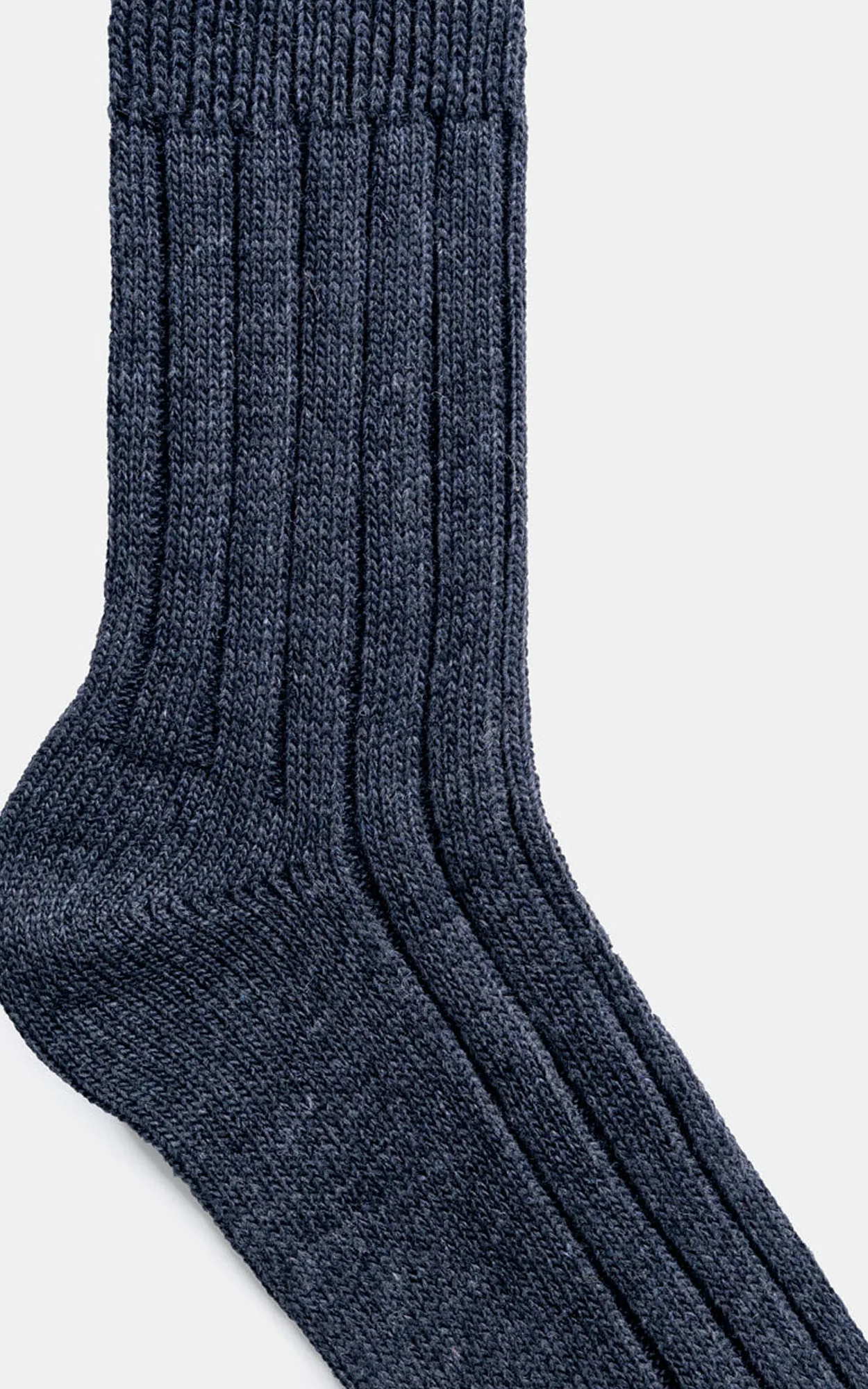 Ribbed Wool Blended Socks Charcoal - Image 3