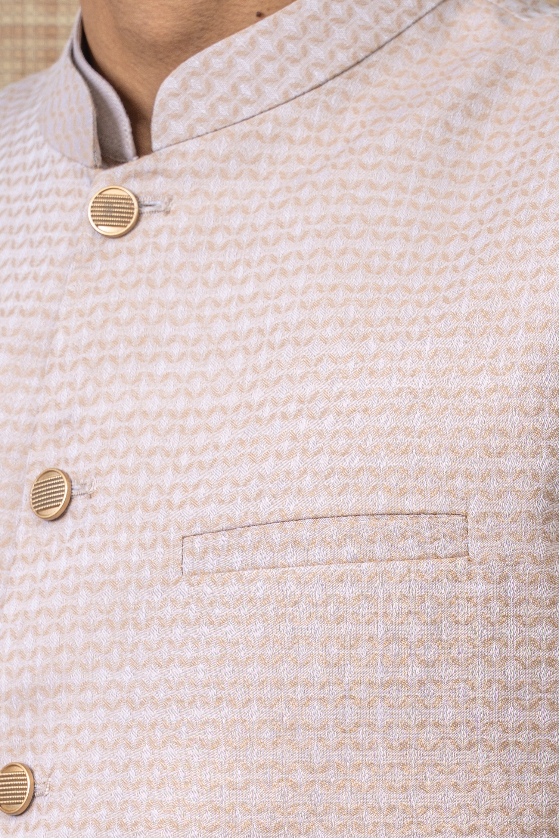 YARN DYED JACQUARD W/C -PREMIUM COLLECTION LIGHT BEIGE - Image 5