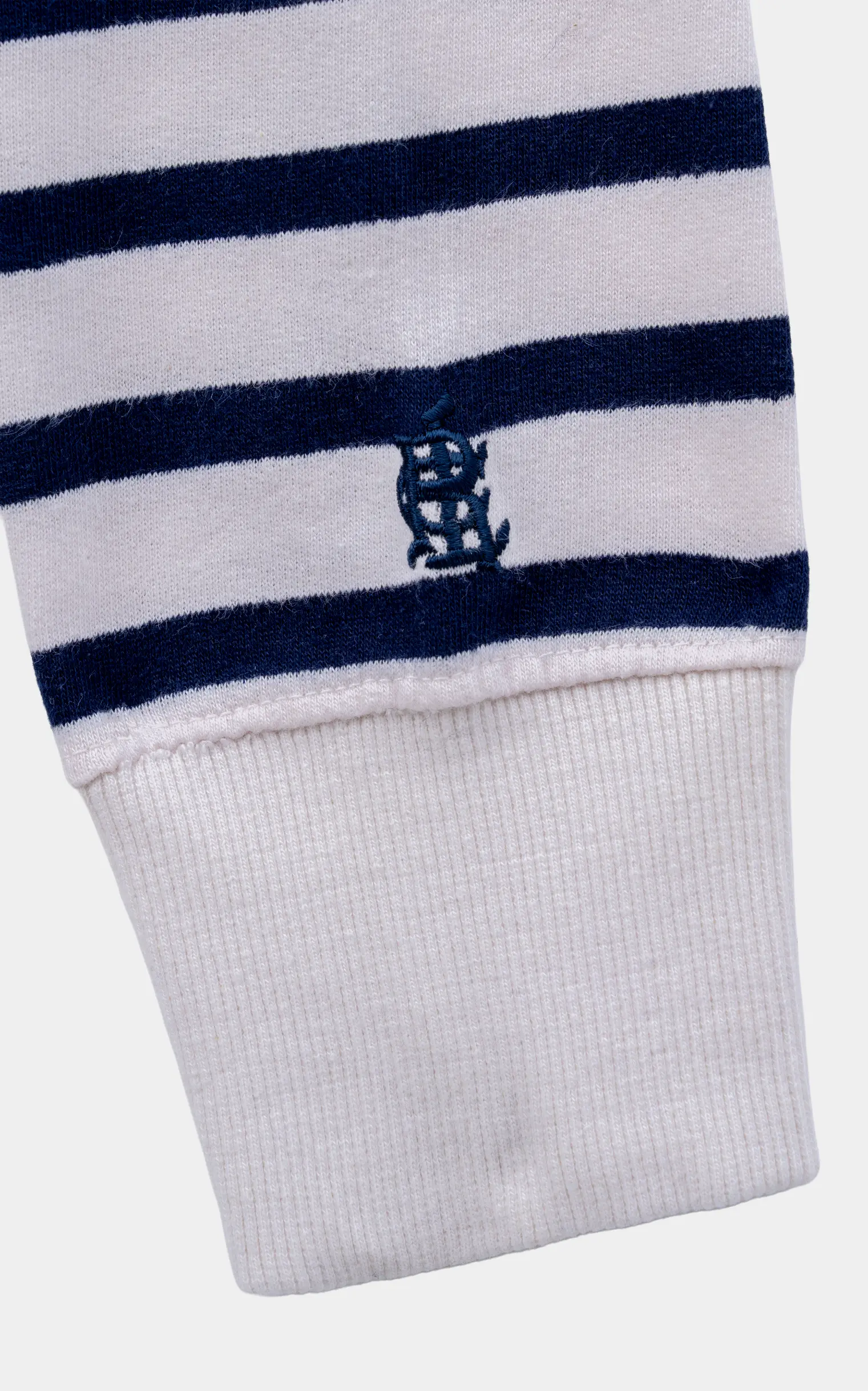 YARN-DYED SWEATSHIRT HEATHER GREY NAVY STRIPED - Image 4