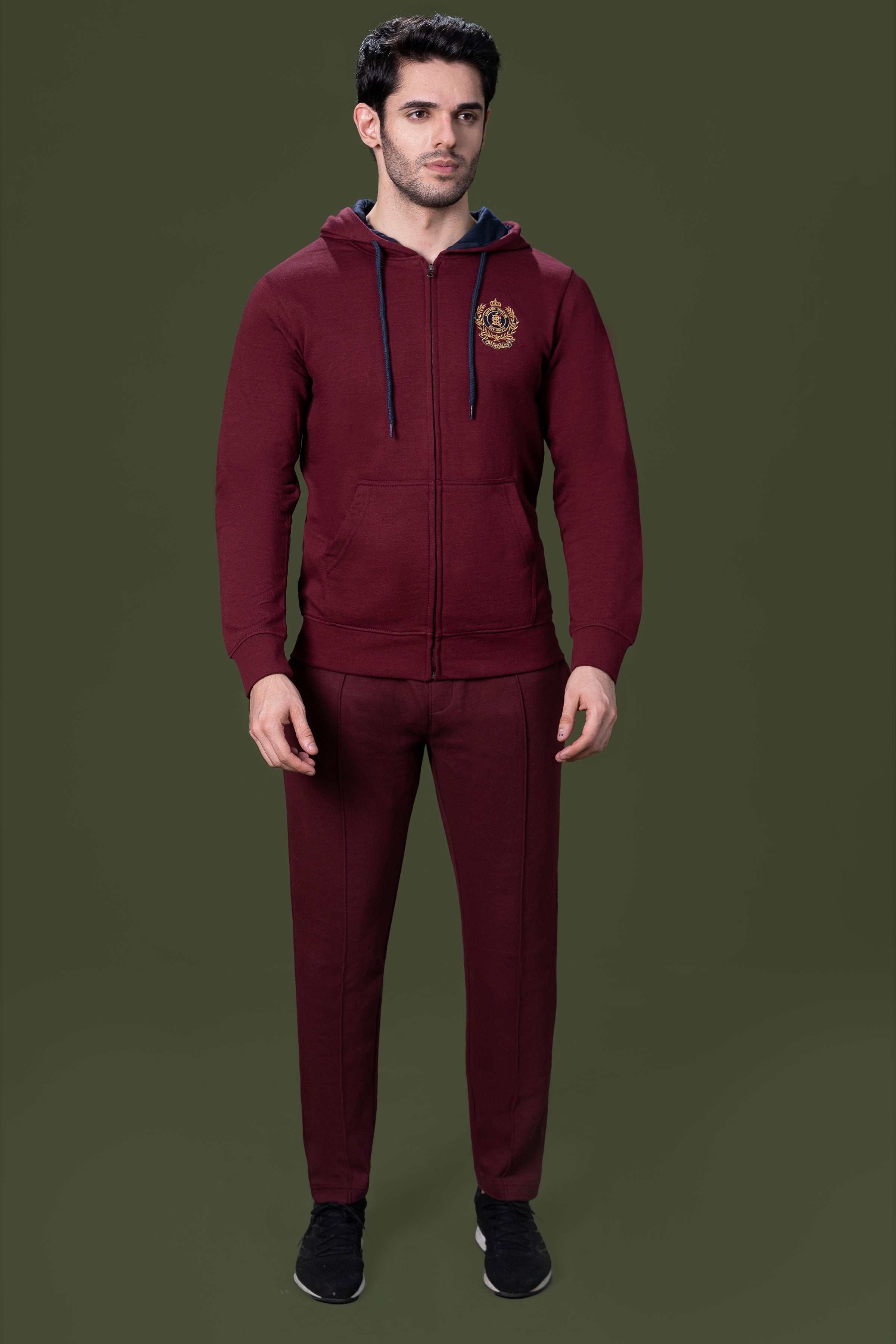 ZIPPER HOODIES MAROON - Image 2
